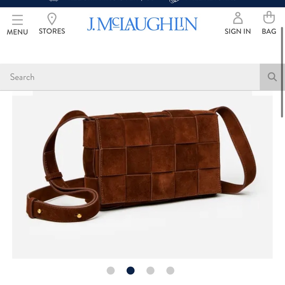 Una Woven Suede Crossbody NWT